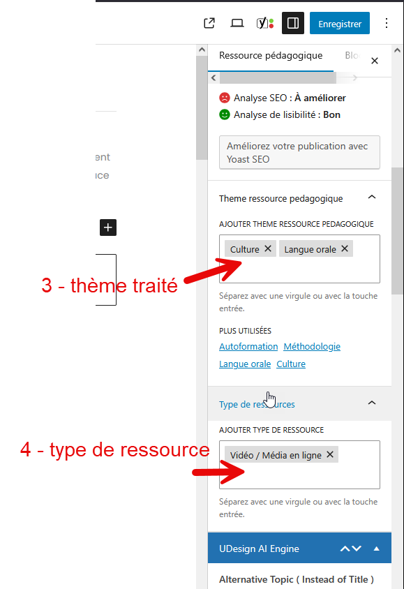 Thème et type de ressource